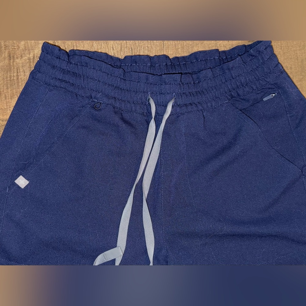 Figs navy blue high waisted joggers